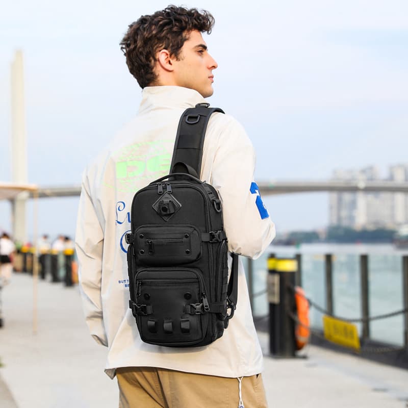 Oxford Sling Backpack Large Capacity Shoulder Crossbody Bags thumbnail 3