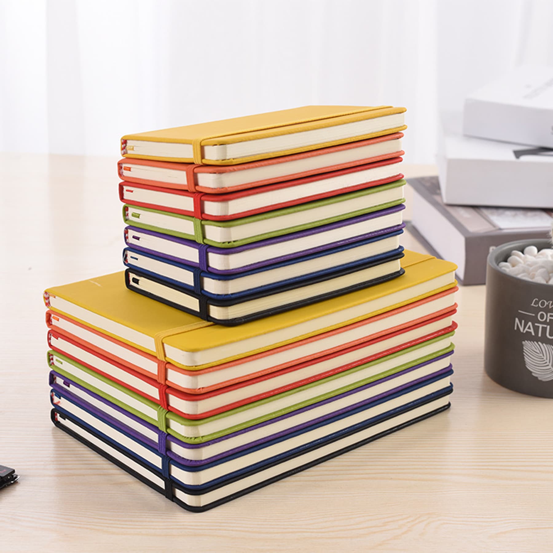 A6 Soft Touch Pocket Journal Notebook W/ Elastic Band  thumbnail 9