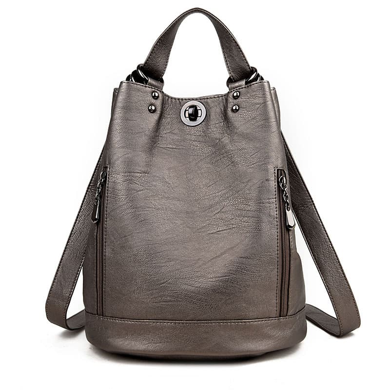 Pu high-capacity Bucket Backpack Women thumbnail 4