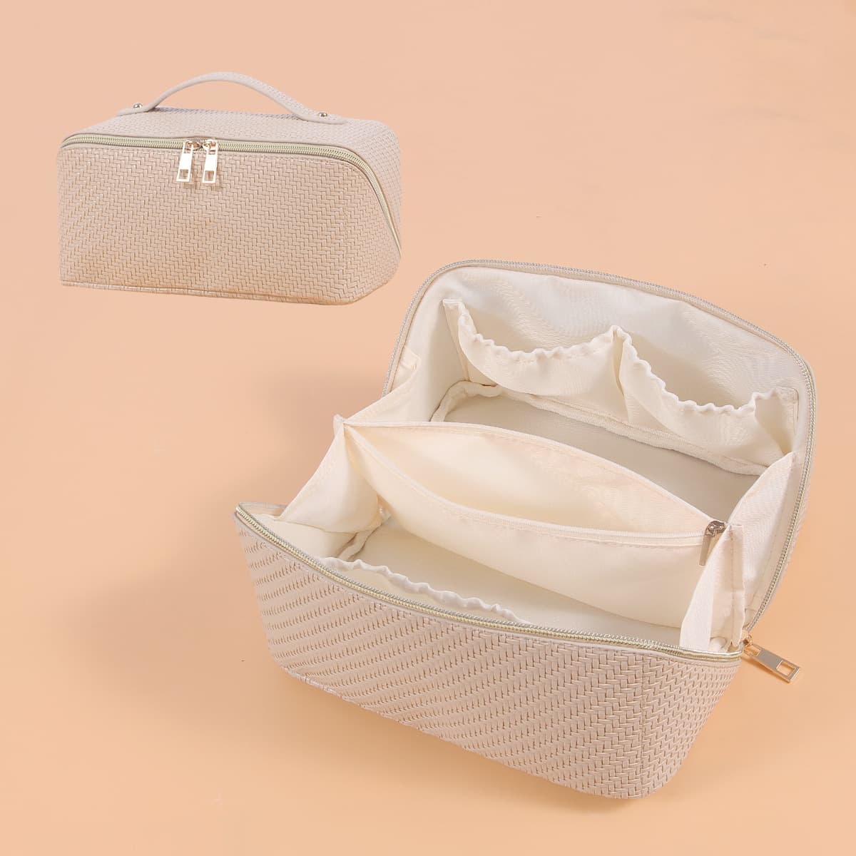 Makeup Bag, Pu Leather Waterproof Women Portable thumbnail 7