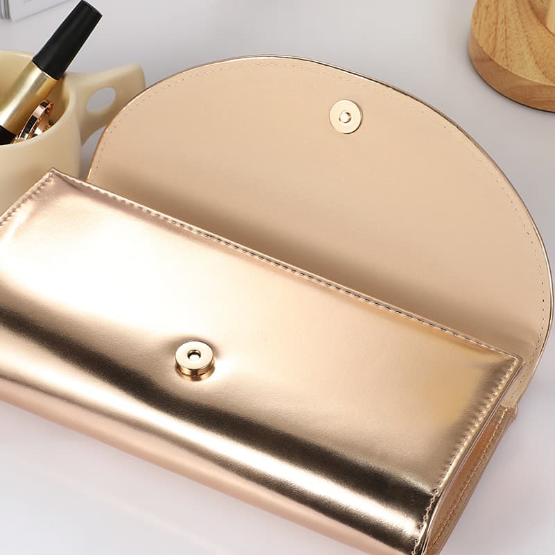 Genuine Leather Golden Dinner Crossbody Bag thumbnail 5