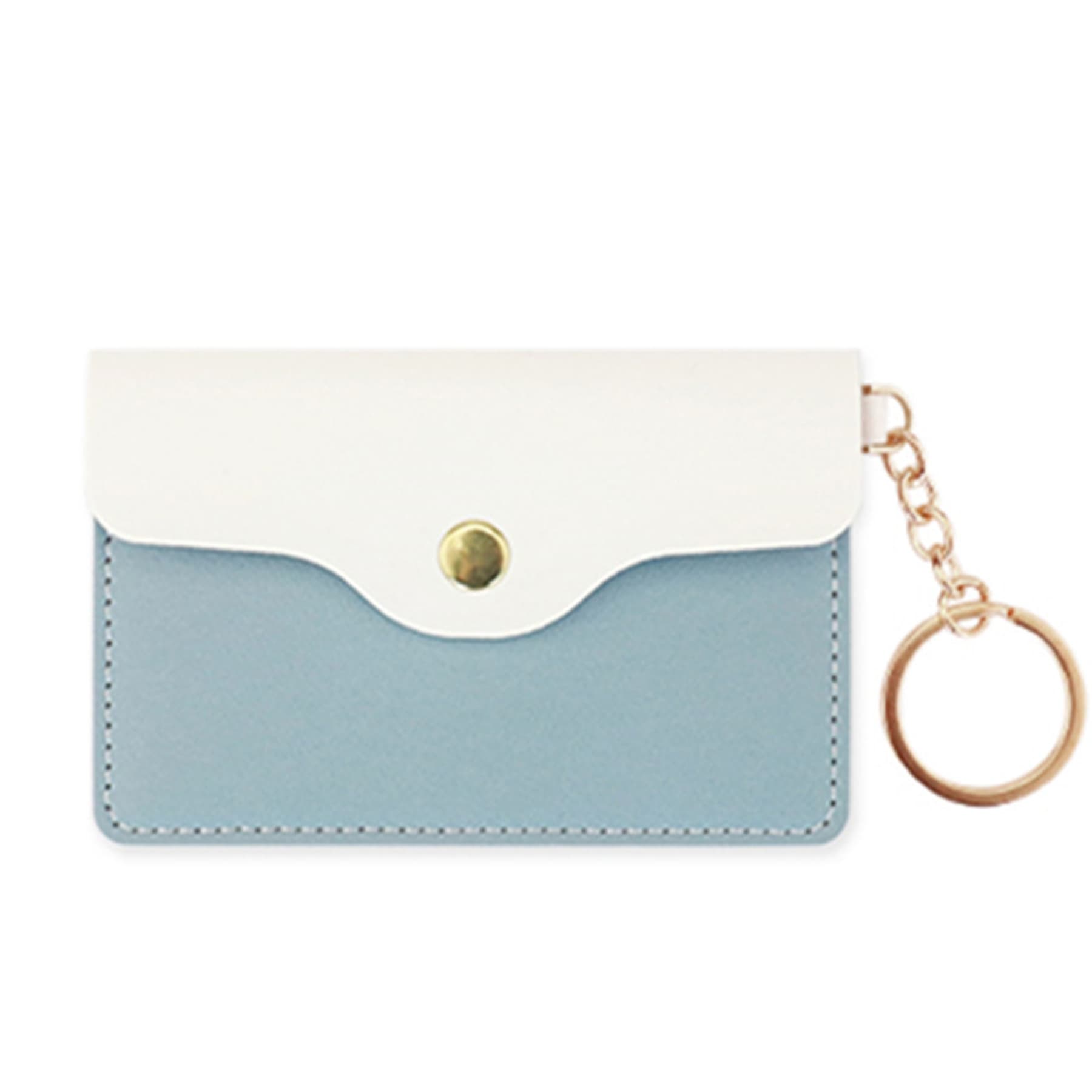 Leather Mini Coin Purse W/Press Button And Key Ring thumbnail 11