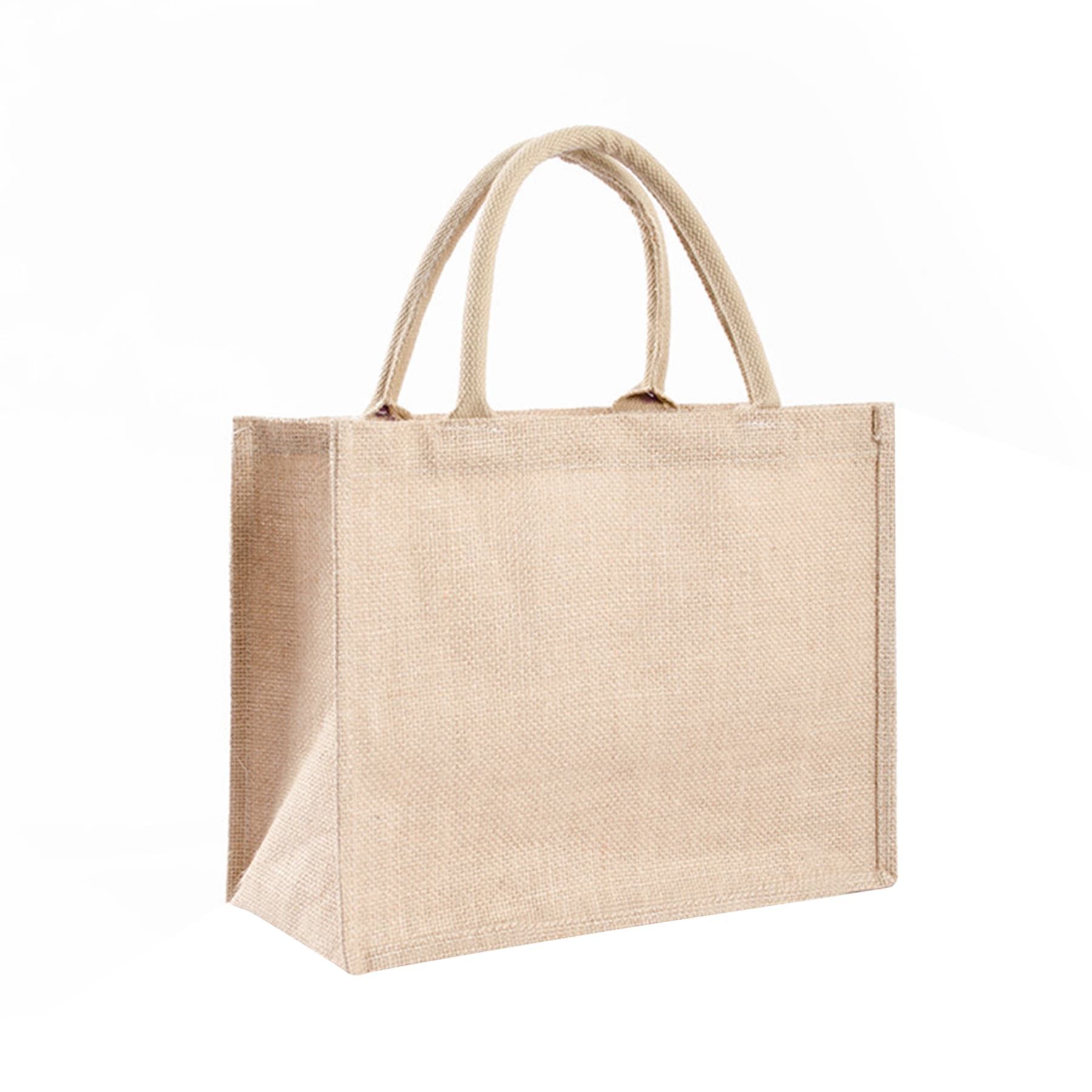 Jute Burlap Tote Bag with Handles thumbnail 3
