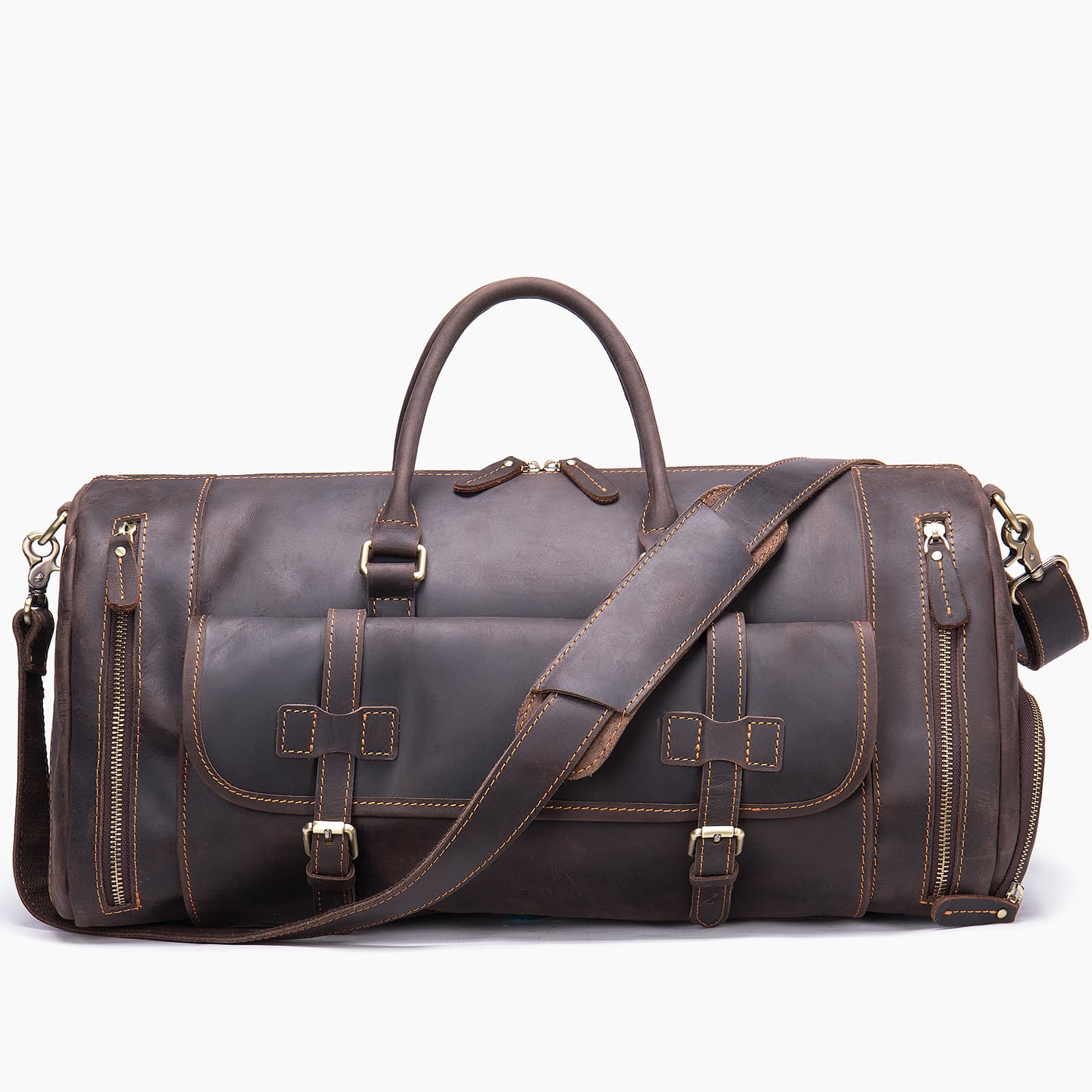 Large Leather Duffle Bag thumbnail 4