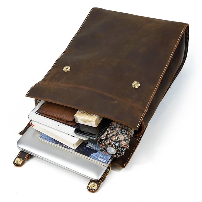 Genuine Leather Business Work backpack thumbnail 3