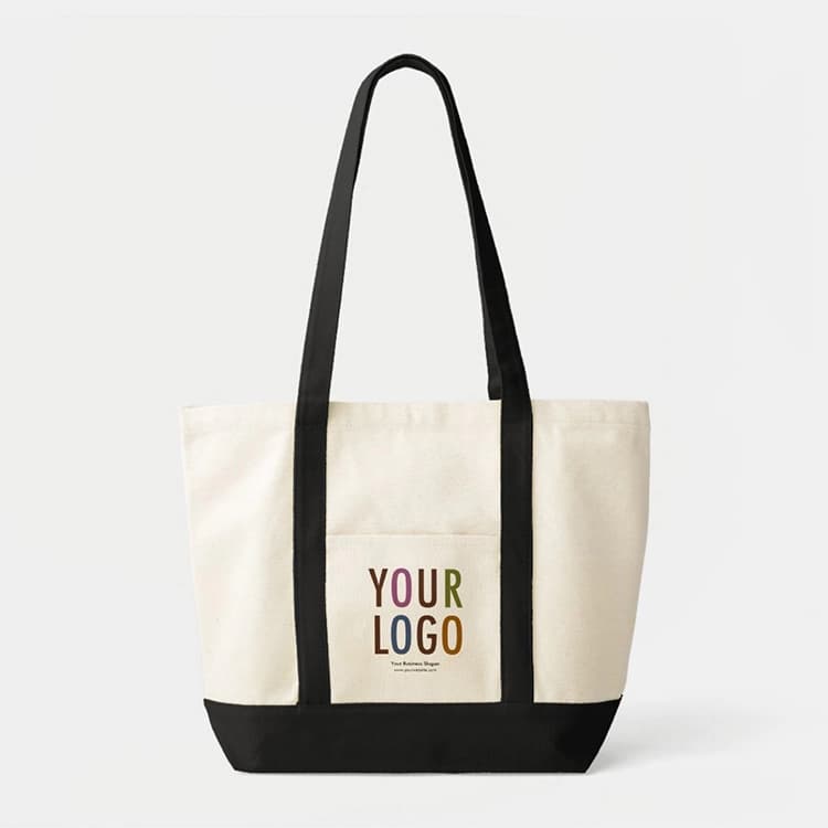 12oz. Customized Canvas Boat Tote Bag w/ Front Pocket thumbnail 3