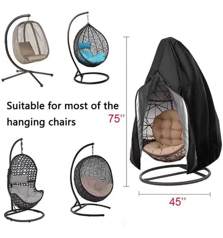 Oxford Fabric Waterproof Outdoor Hanging Egg Chair Cover thumbnail 4