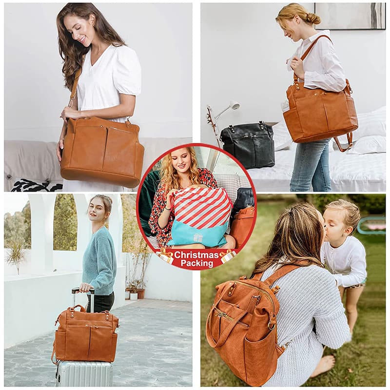 Diaper Bag Tote Mominside Leather Backpack thumbnail 2