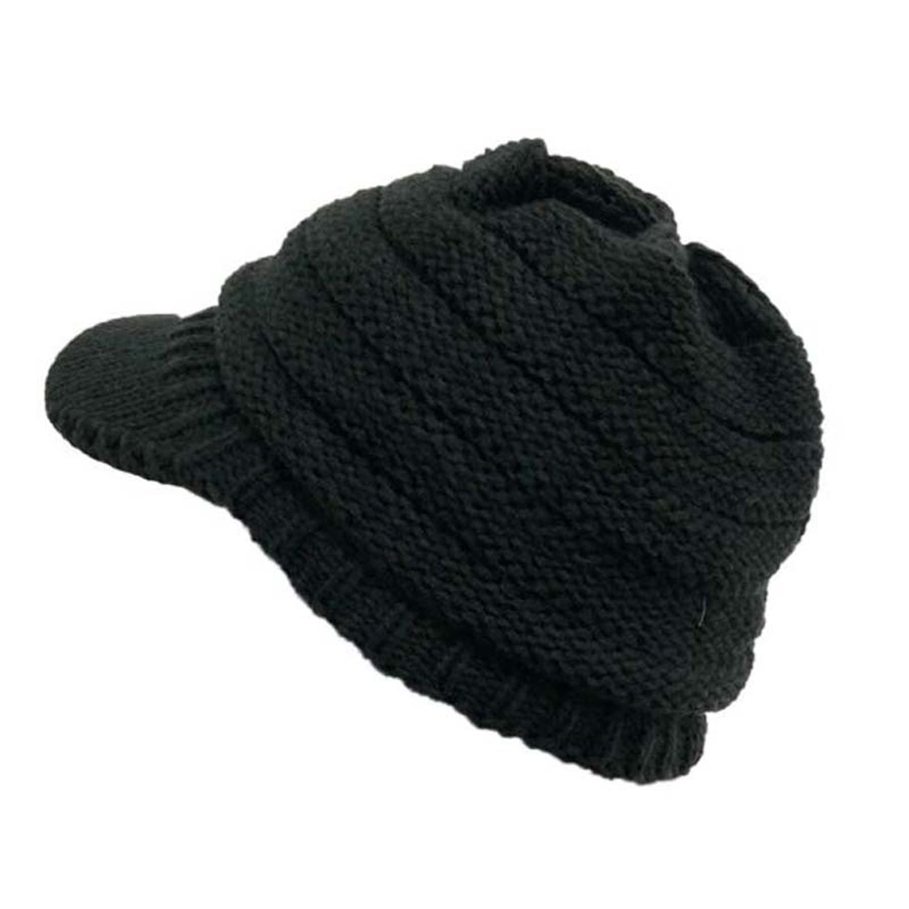 Knitted Baseball Cap With Pony Tail Hole thumbnail 12