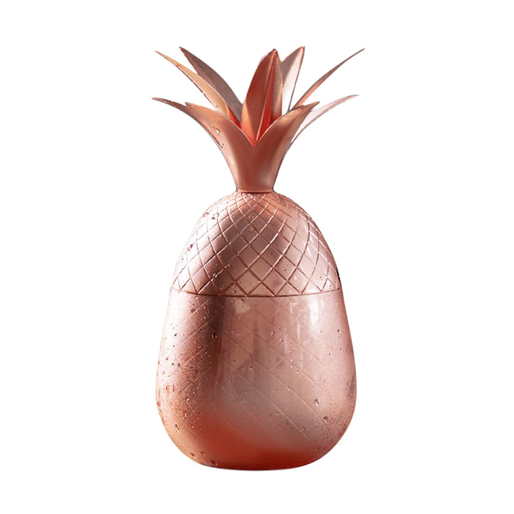 16Oz. Pineapple Stainless Steel Copper-Finish Wine Cup thumbnail 3