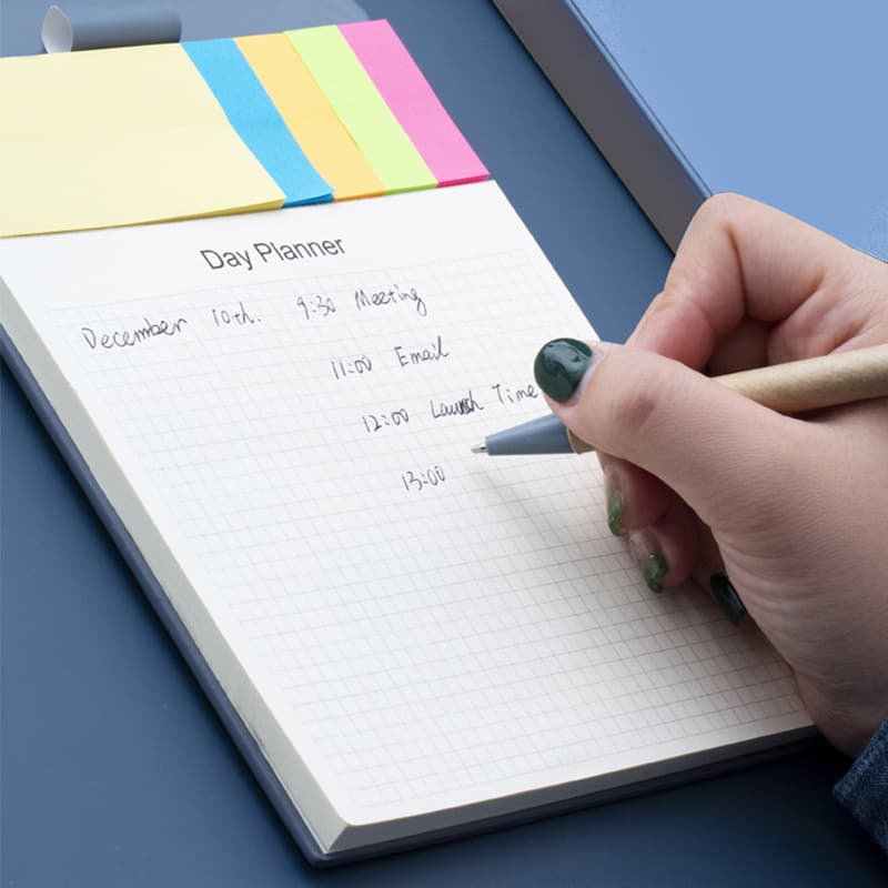 Business Notebook With Sticky Colored Notes thumbnail 2