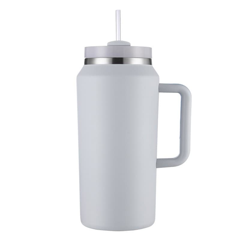 64Oz Stainless Steel Insulated Coffee Travel Straw Mug Cup thumbnail 4