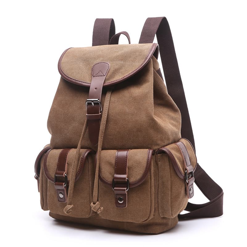 Women’s Backpack Solid Color Multi-Pocket Outdoor Travel Bag thumbnail 2