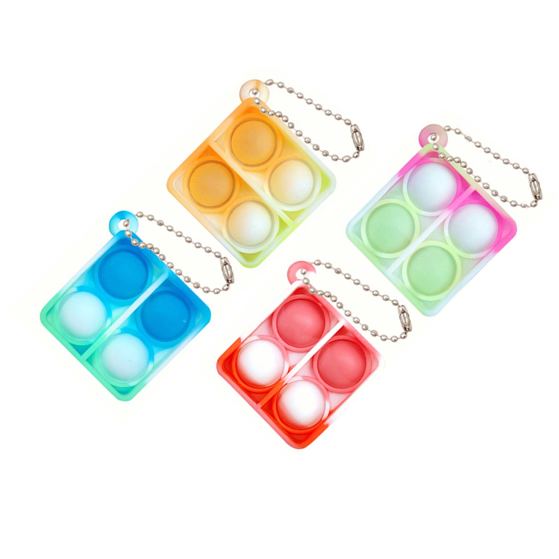 2"x2" Mini Square Fidget Pop It Keychain thumbnail 2