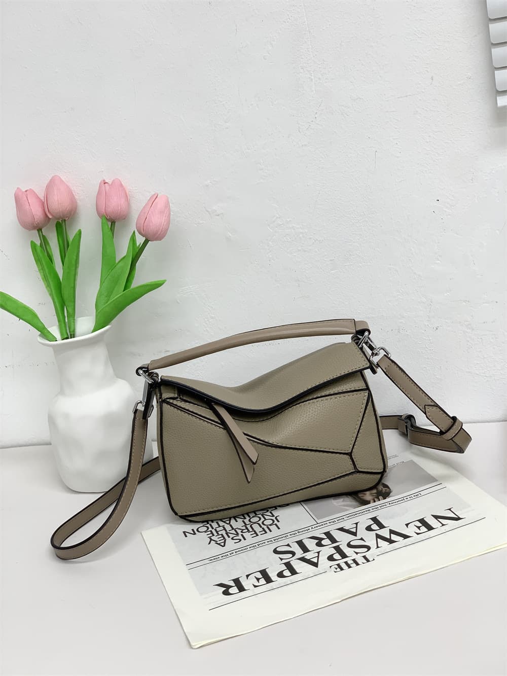 One Shoulder Geometric Portable Cross-Body Bag For Women thumbnail 2