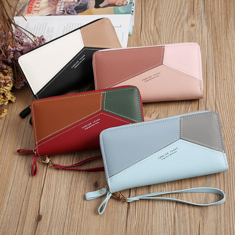 Long Large Capacity Double Zippered Women’s Wallet thumbnail 3