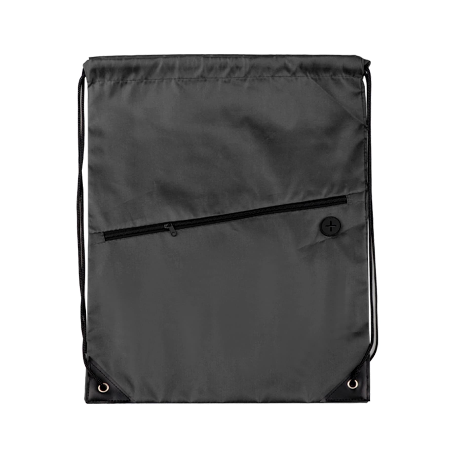 210D Drawstring Backpack w/ Zipper Pocket & Earbuds Slot thumbnail 7