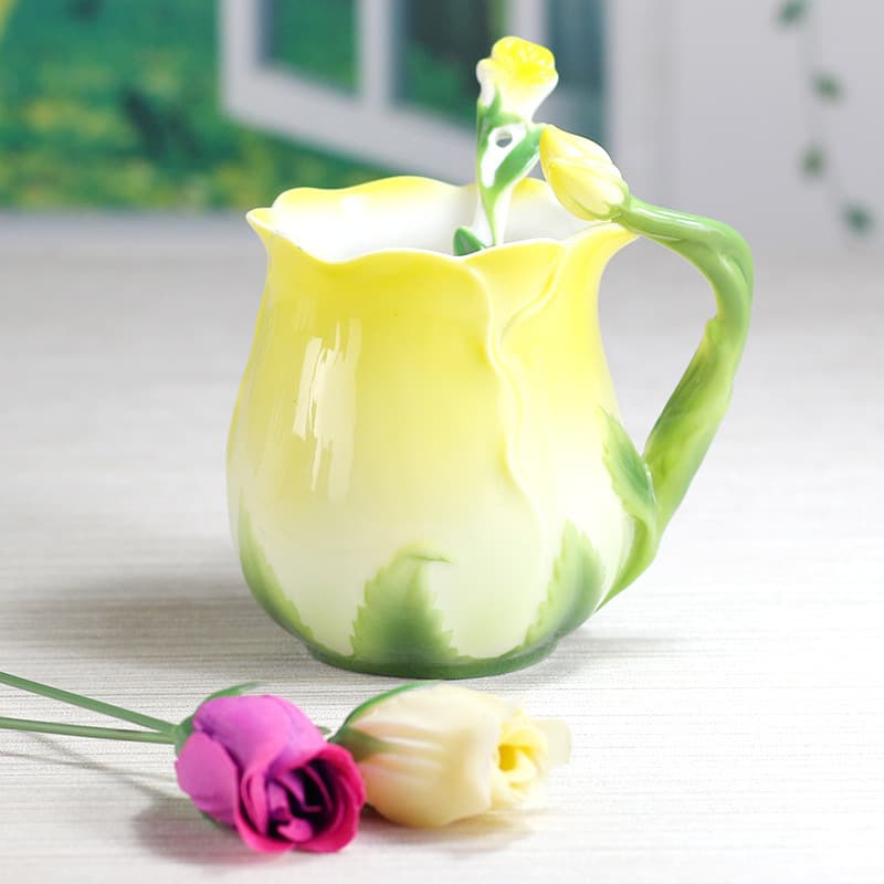 Creative Rose ceramic mug thumbnail 2