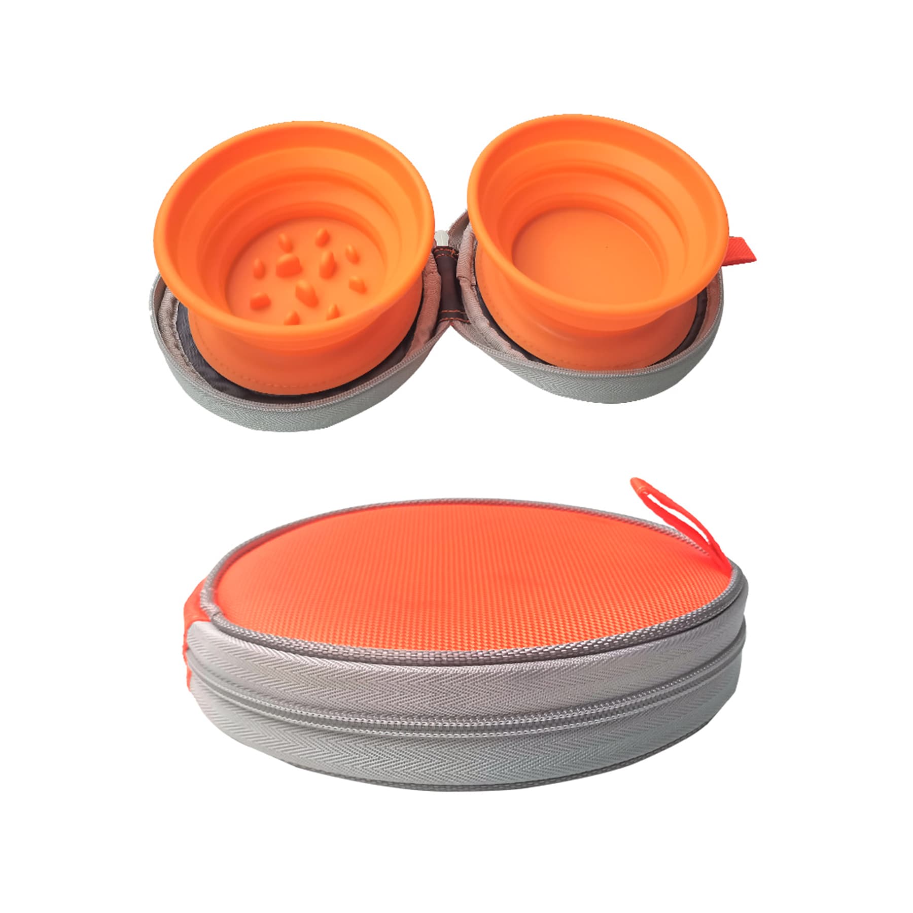 Silicone Collapsible Dog Double Bowl