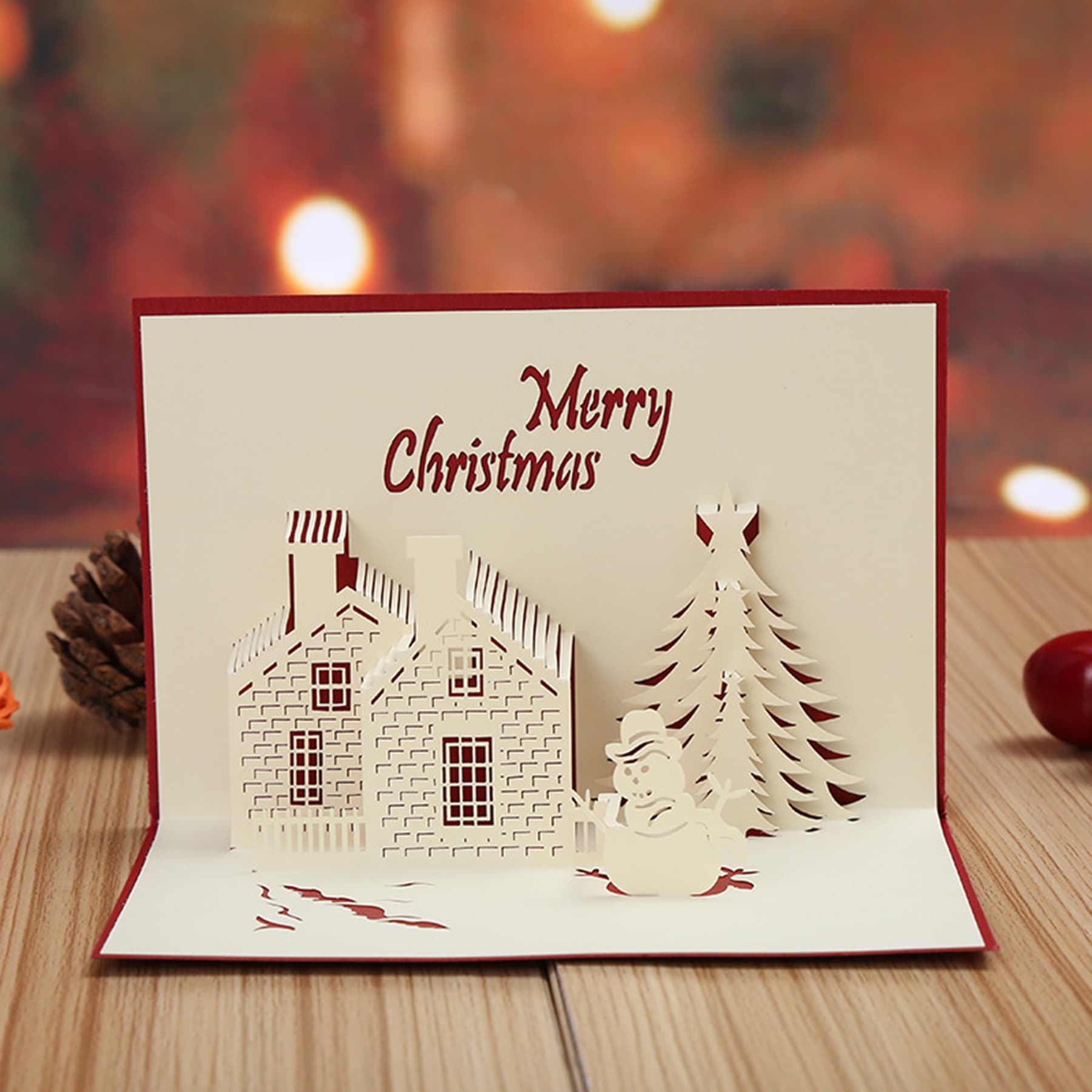 Paper Sculpture Christmas Card thumbnail 3