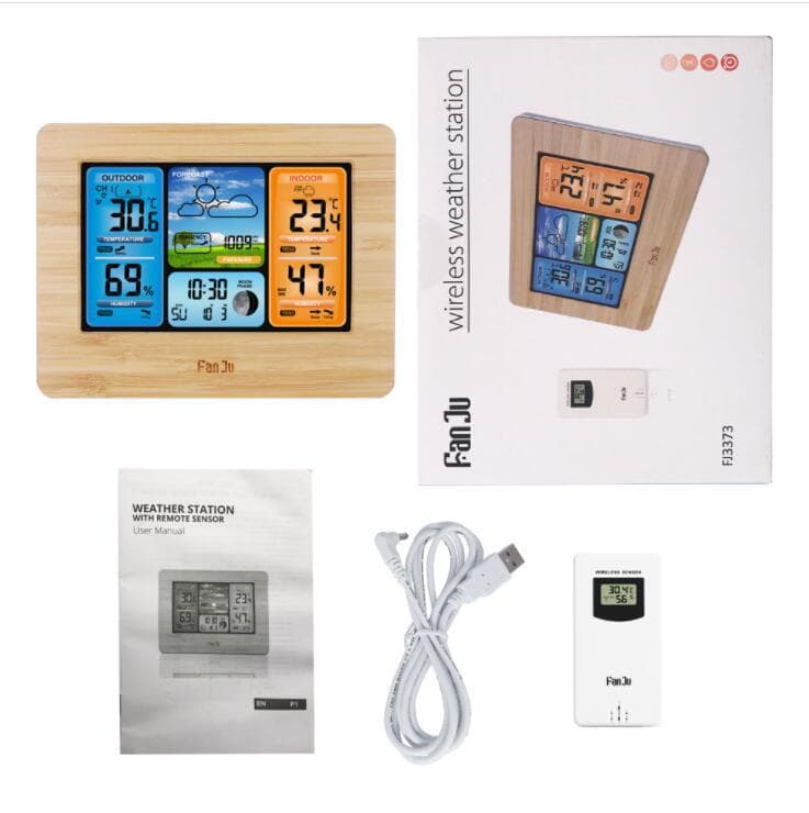 Wireless Weather Station Clock With Outdoor Sensor thumbnail 6