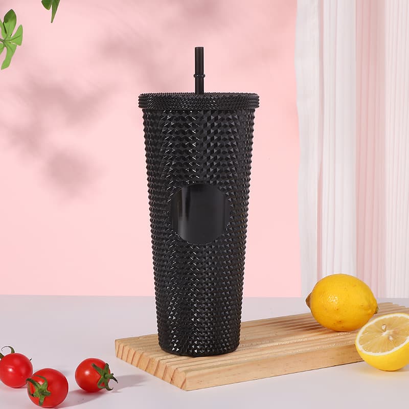 24oz Barbie Pink Plastic Durian Straw Cup thumbnail 8