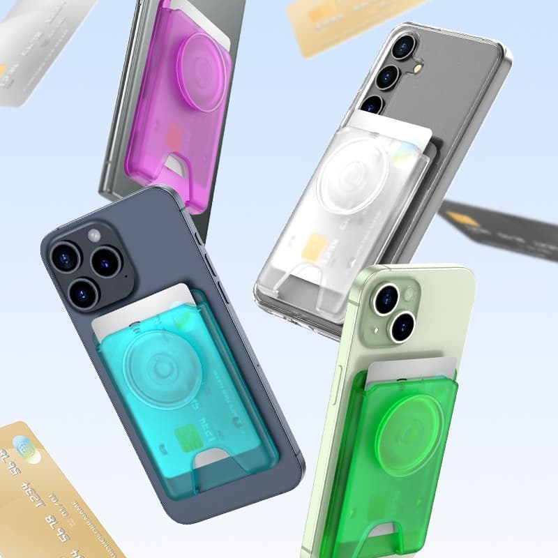 Magnetic Wallet Card Holder with Collapsible Phone Grip thumbnail 6