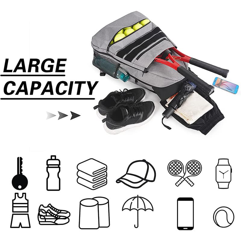Large Tennis Backpacks with Ventilated Shoe Compartment Hold thumbnail 2