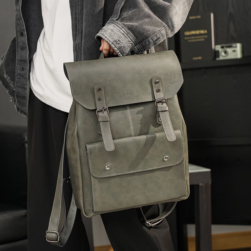PU Leather Crossbody Backpack Shoulder Bag thumbnail 3