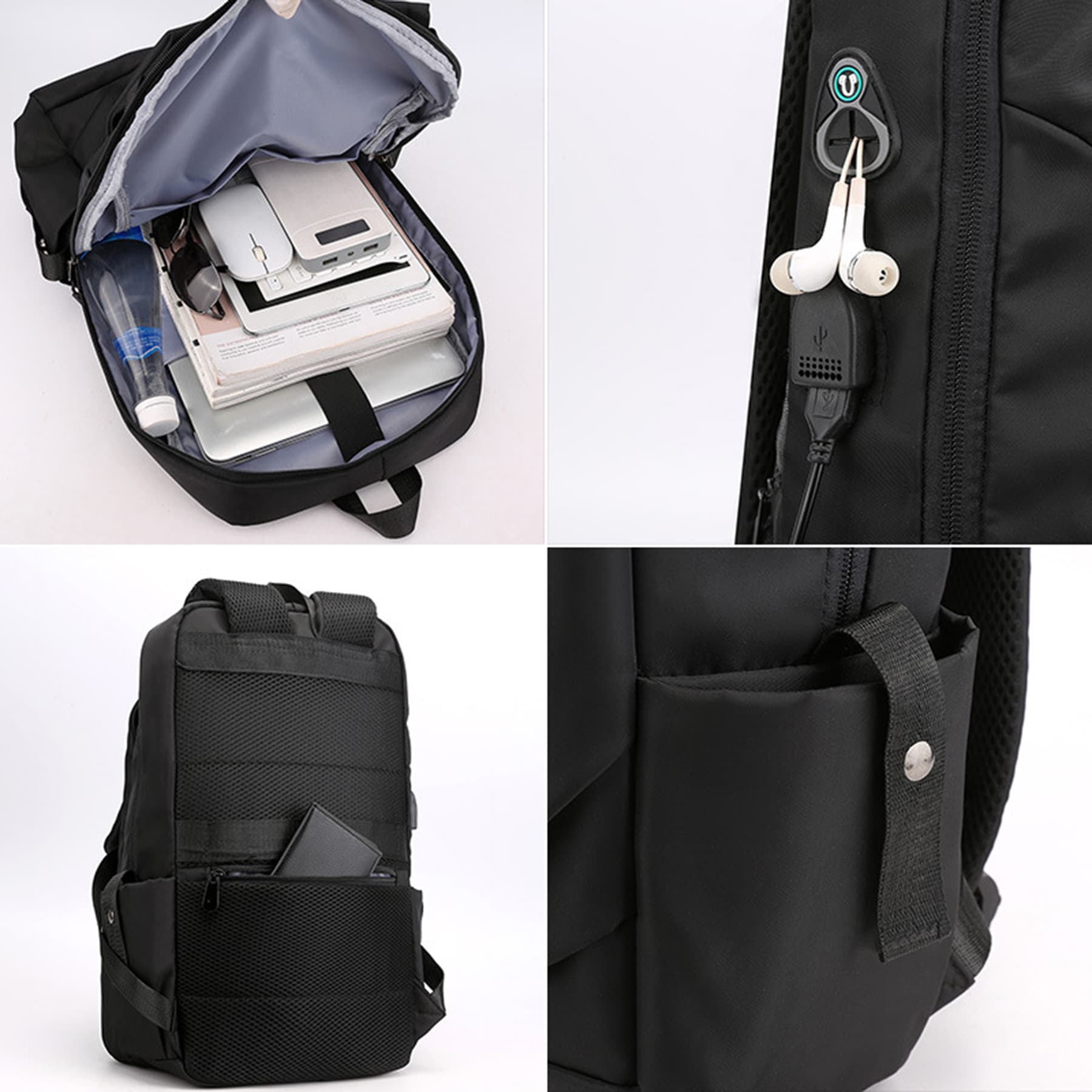 Waterproof Travel Backpack With Usb Charging Port thumbnail 2