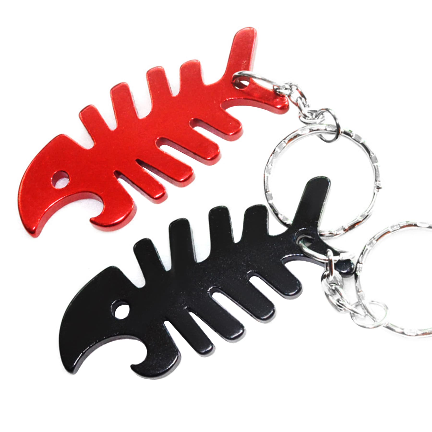 Fish Bone Shape Bottle Opener Keyring thumbnail 6