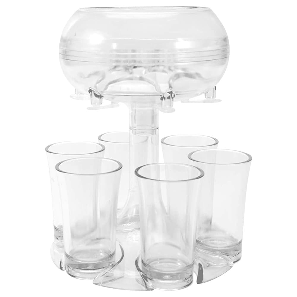 6 Shots Glass Dispenser And Holders