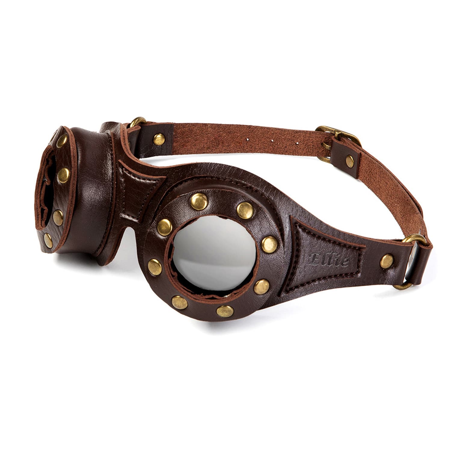Faux Leather Gothic Motorcycle Eye Protection Glasses thumbnail 3