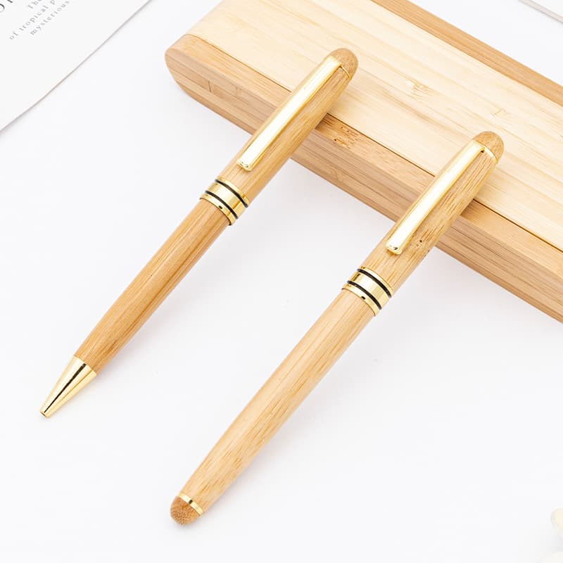 Creative Bamboo Gel Ink Pen Set thumbnail 3