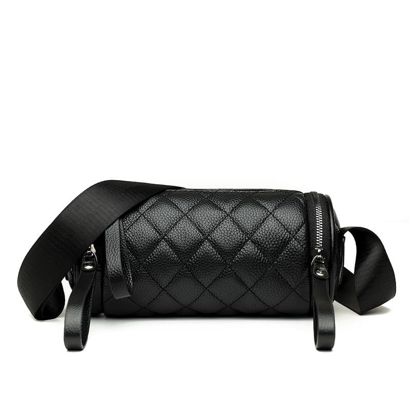 Real Leather Cylinder Crossbody Shoulder Bag thumbnail 5