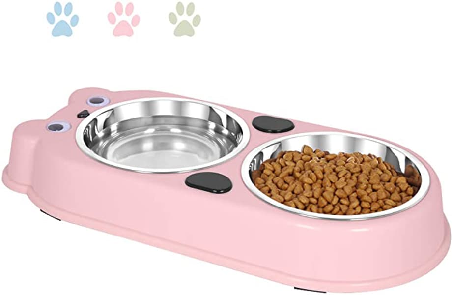 Dog Cat Double Premium Stainless Steel Pet Bowl thumbnail 4