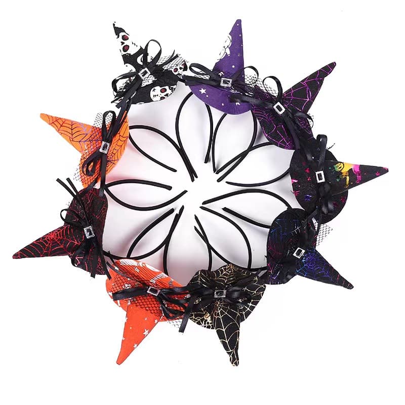 Halloween Witch Feather Hat Headband thumbnail 4