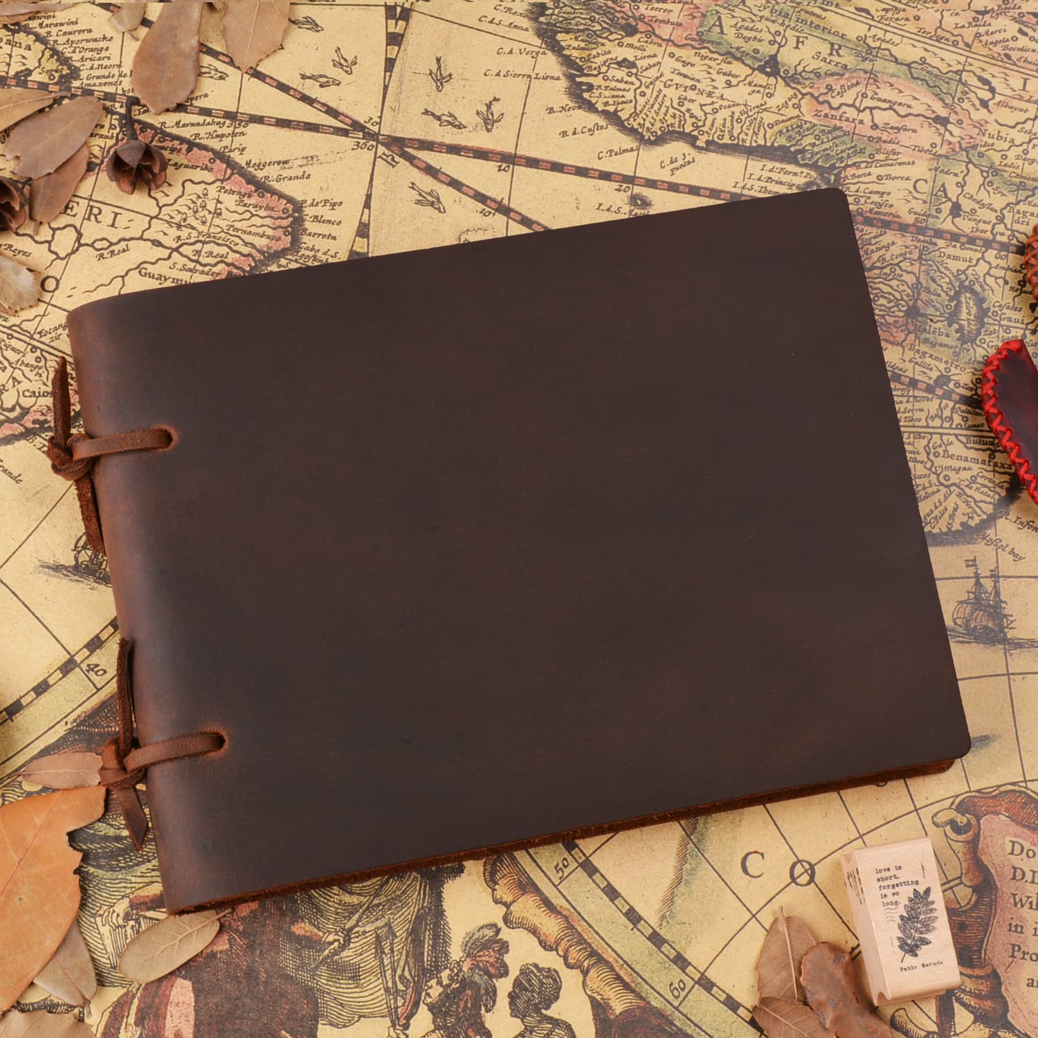 Genuine leather strap notebook thumbnail 5