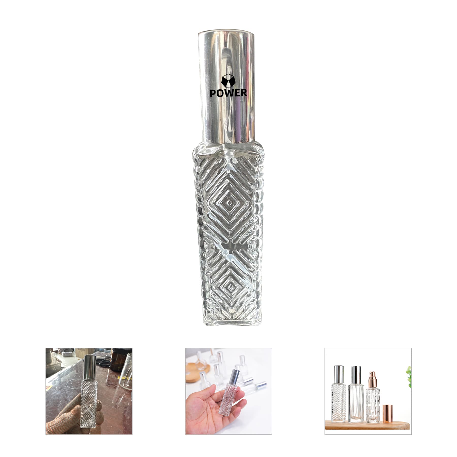 Clear Glass Perfume Atomizer Refillable Spray Bottles