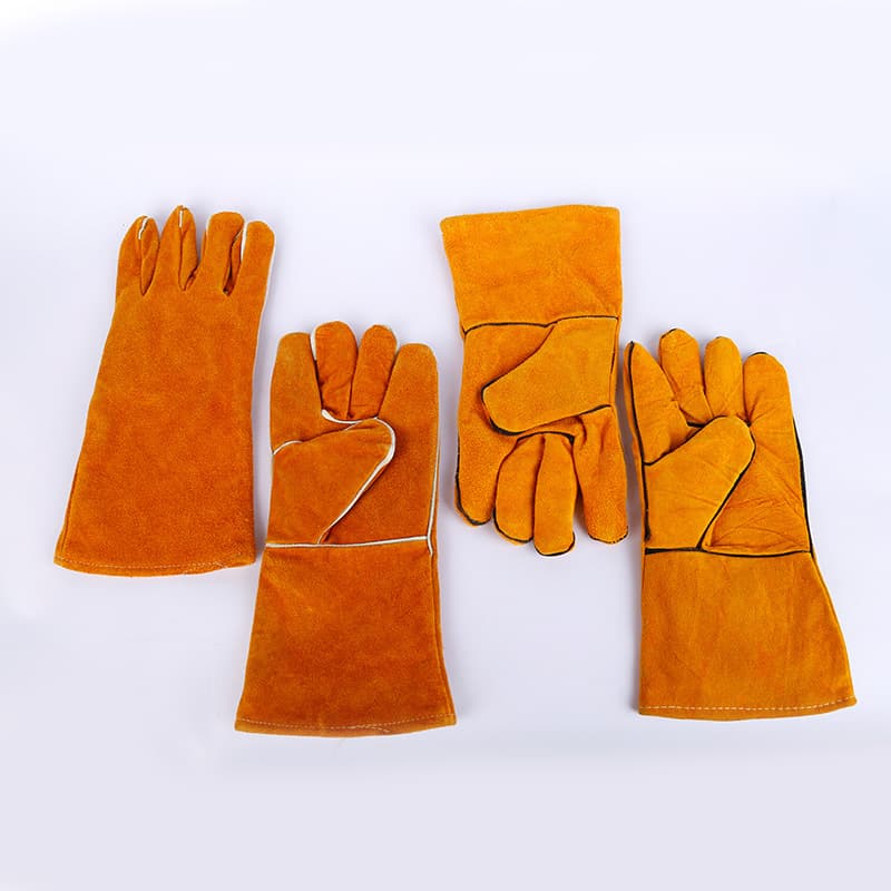 Cowhide welding long labor protection gloves thumbnail 2