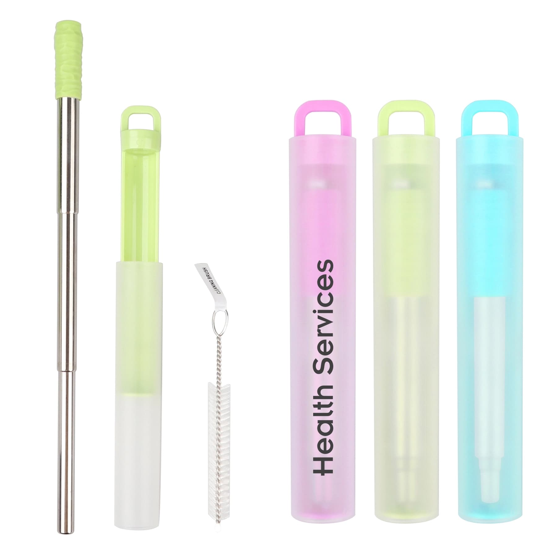 Collapsible Stainless Steel Straw Kit thumbnail 2