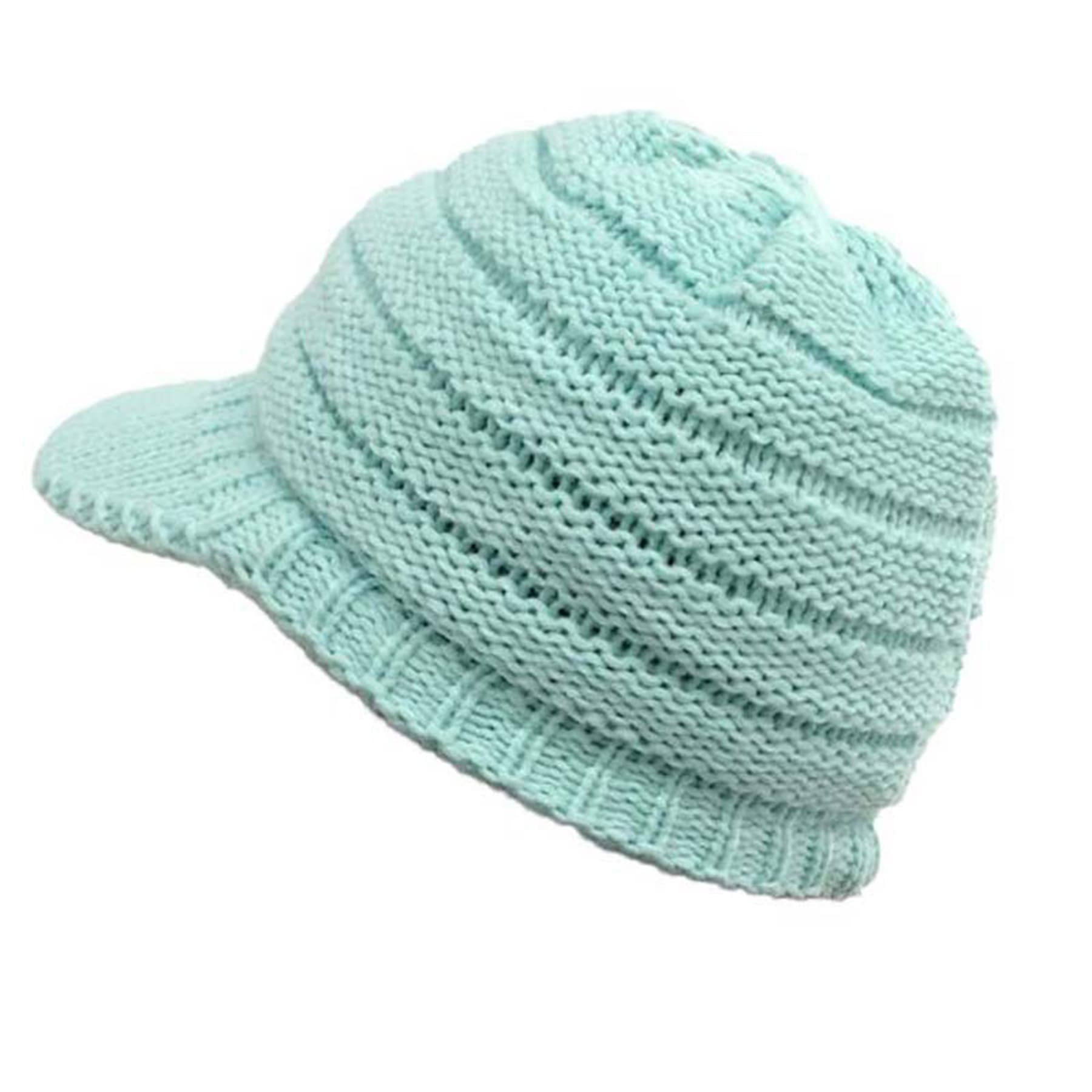 Knitted Baseball Cap With Pony Tail Hole thumbnail 8