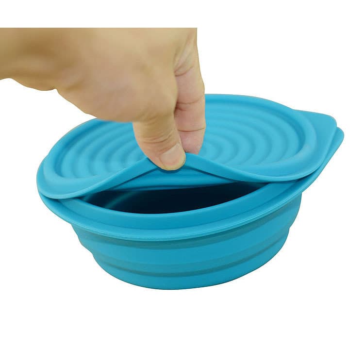 Collapsible Silicone Pet Bowl with Lid thumbnail 5