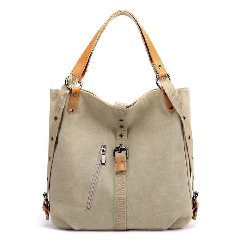 Canvas Multifunctional Shoulder Bucket Backpack thumbnail 4