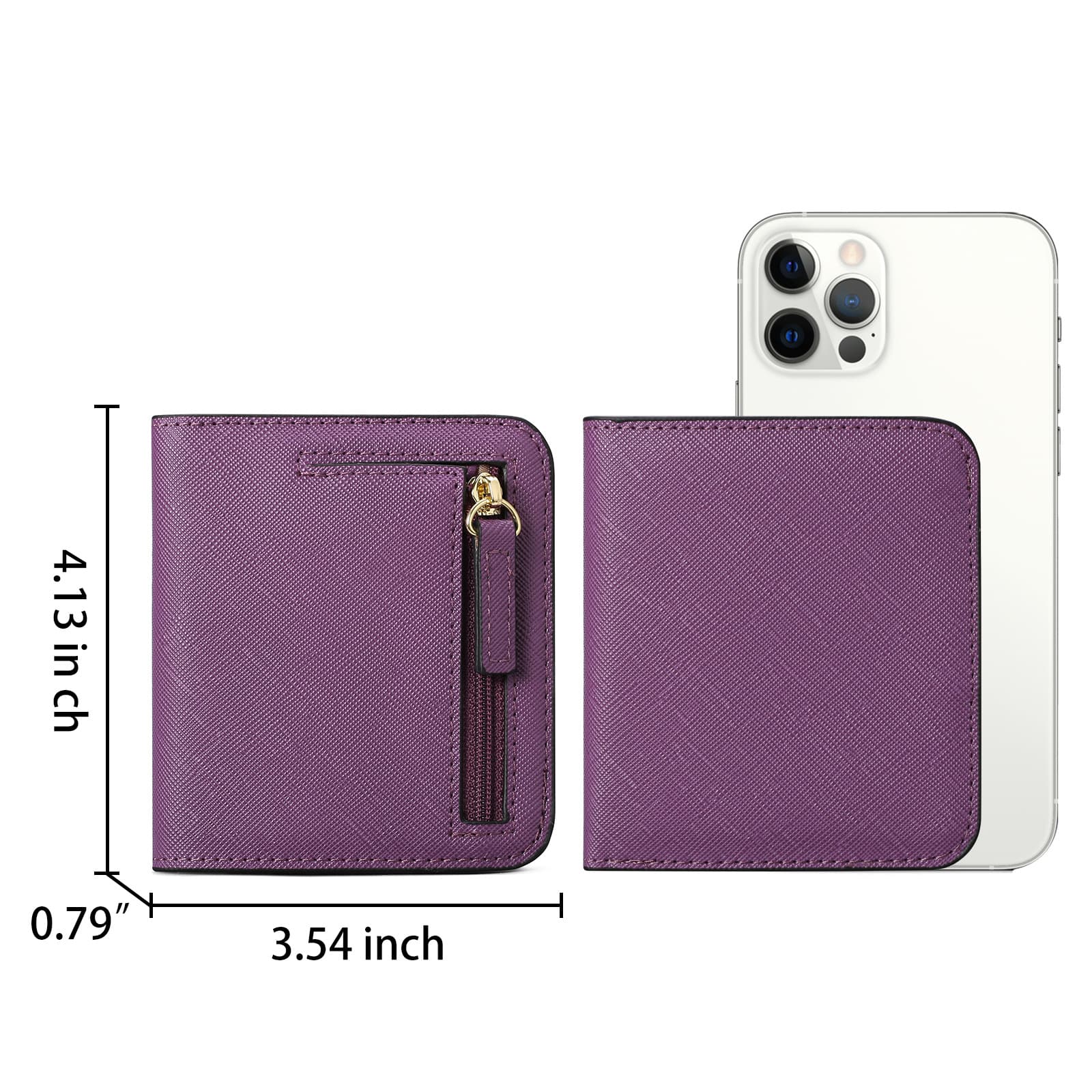 PU leather Coin Purse Wallet RFID Money Clip thumbnail 4
