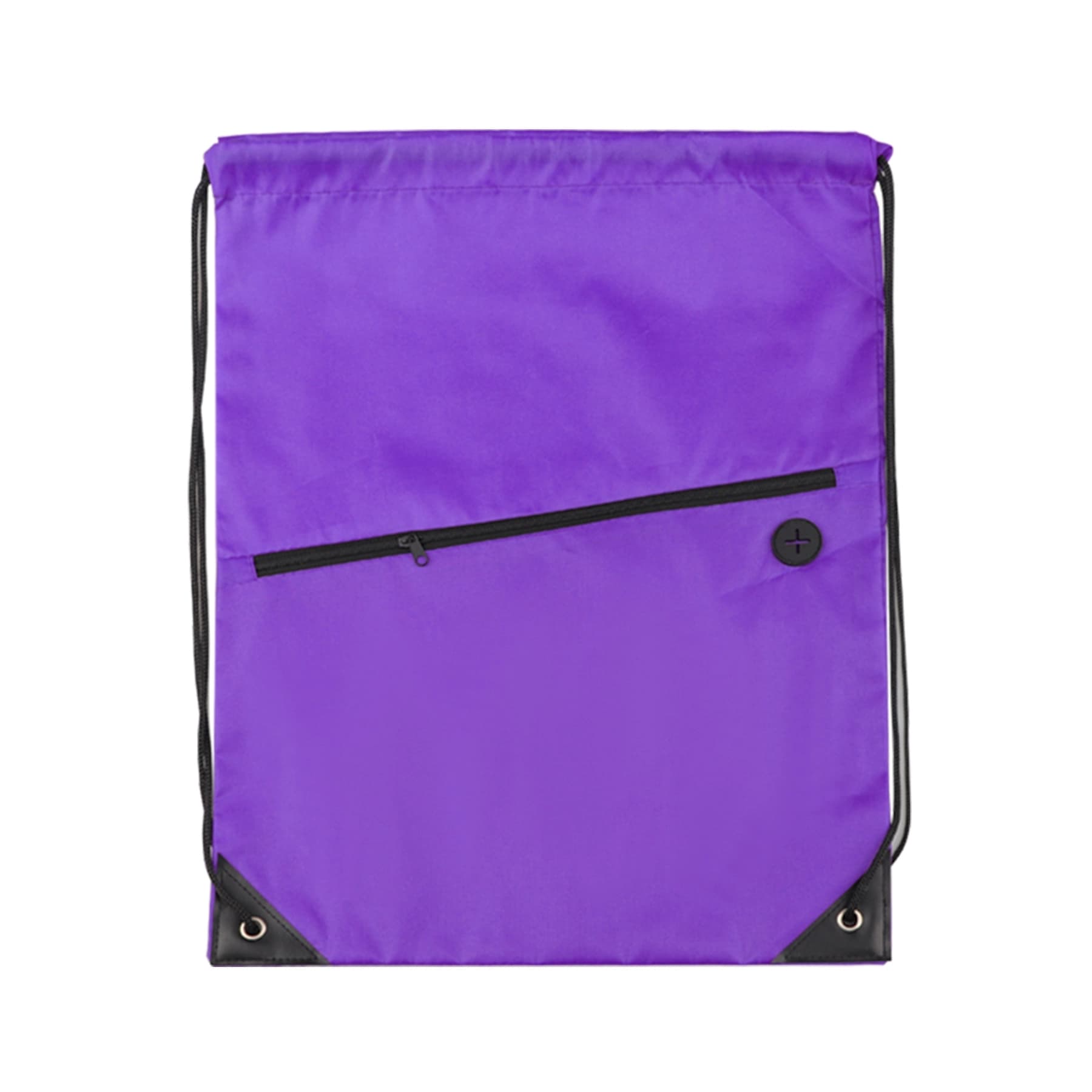 210D Drawstring Backpack w/ Zipper Pocket & Earbuds Slot thumbnail 8