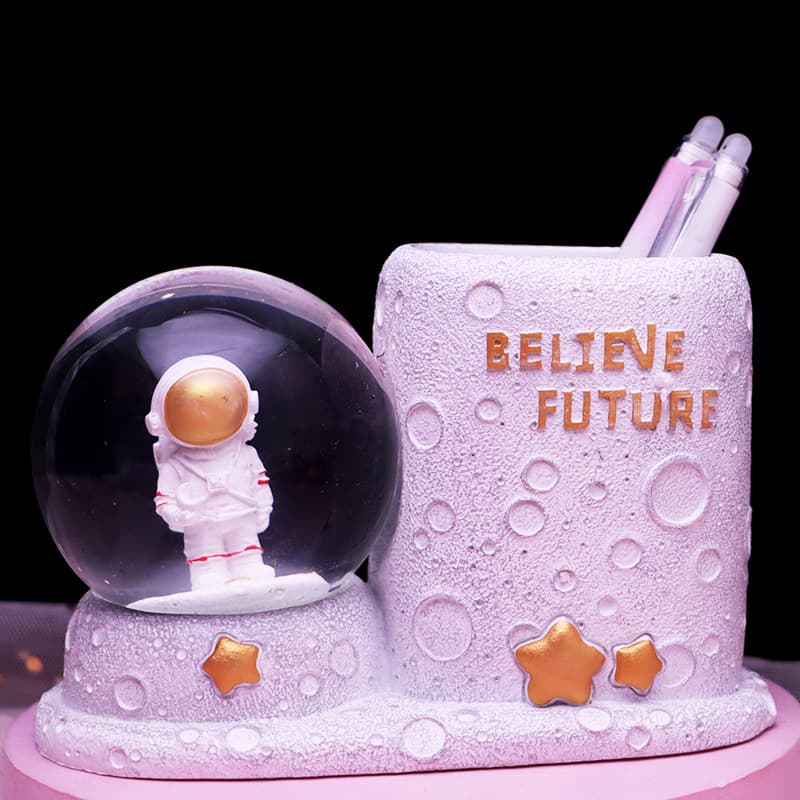 Cartoon Sparkling Snow Crystal Ball Pen Holder thumbnail 4