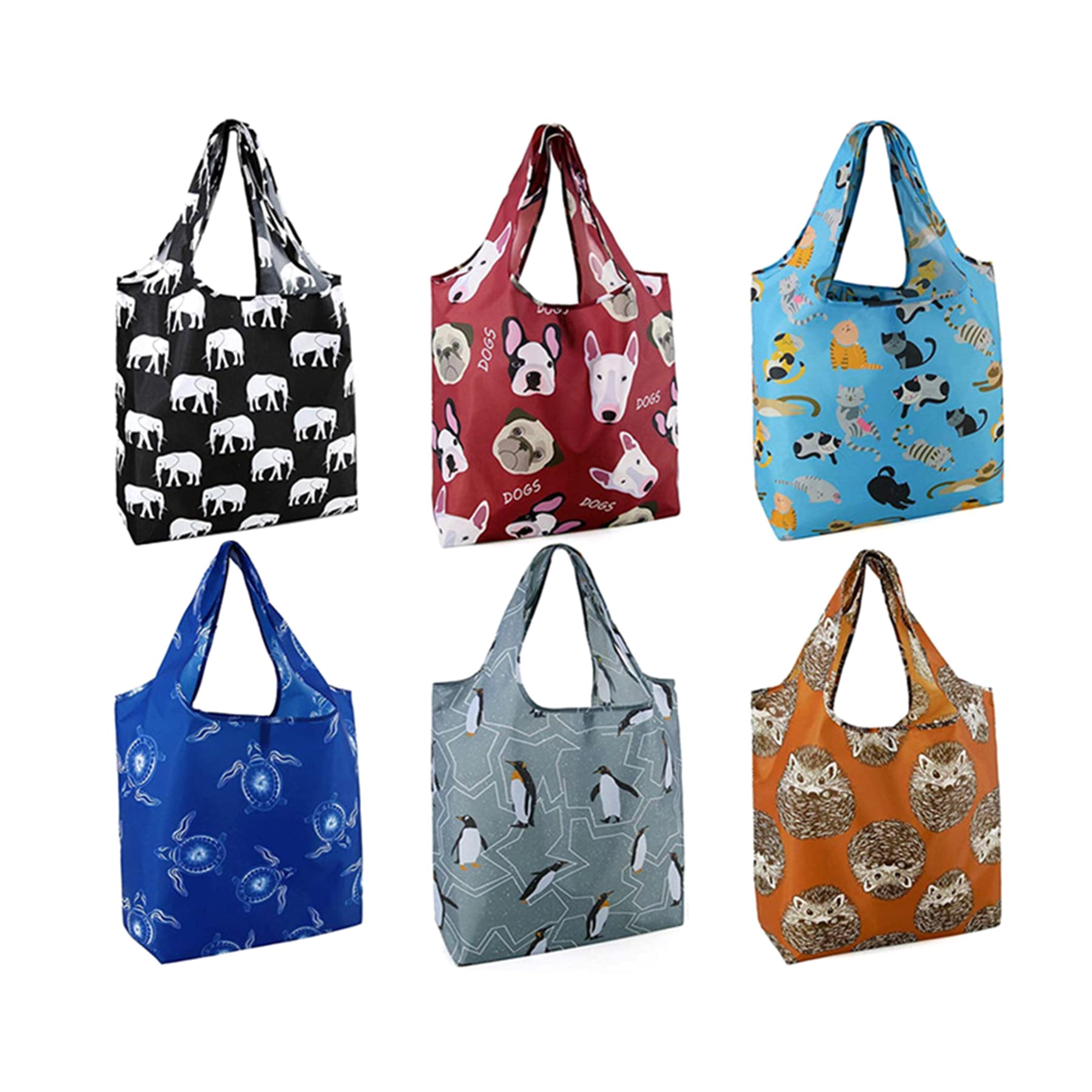 Foldable Nylon Grocery Tote with Full Color Sublimation thumbnail 3