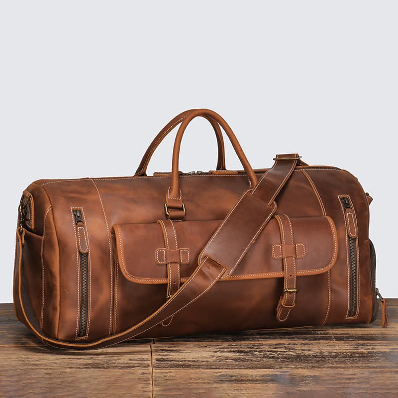 Large Leather Duffle Bag thumbnail 5