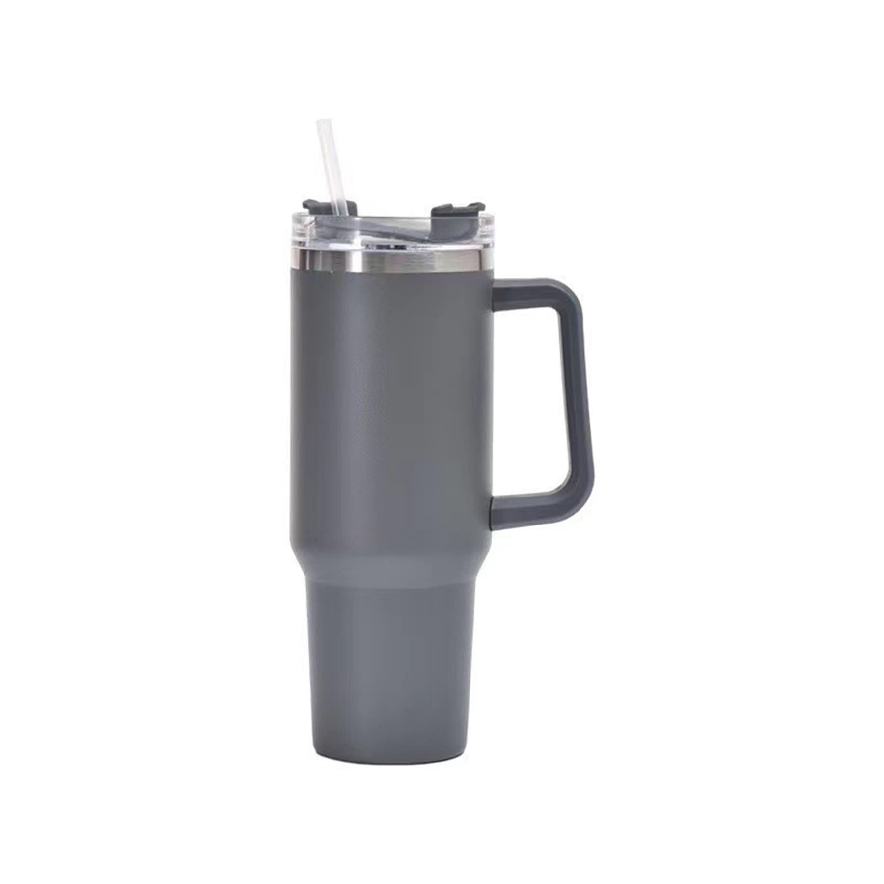 40Oz Custom Insulated Tumbler with Handle and Straw thumbnail 6